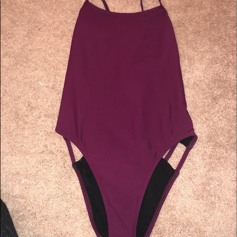 Jolyn onesie tie back- Nico 2 Cabernet